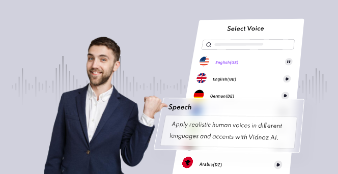Vidnoz AI ile Yapay Zeka Sesleri Oluşturun